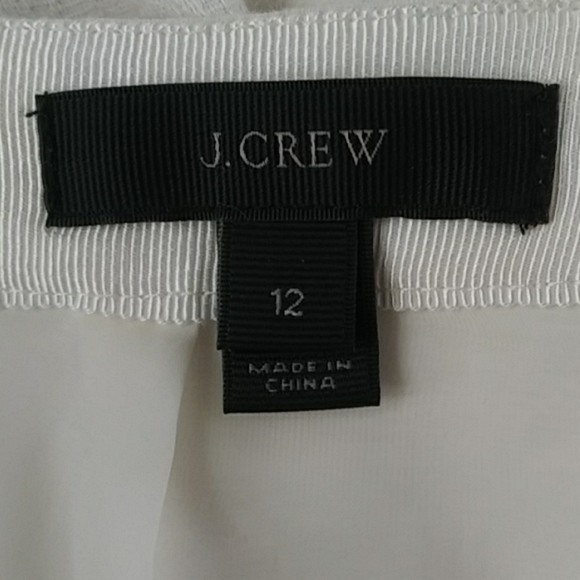 J Crew white jacquard Matelasse skirt Sz. 12 - Picture 7 of 8